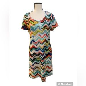 Ronni Nicole | Chevron multi color dress size medium